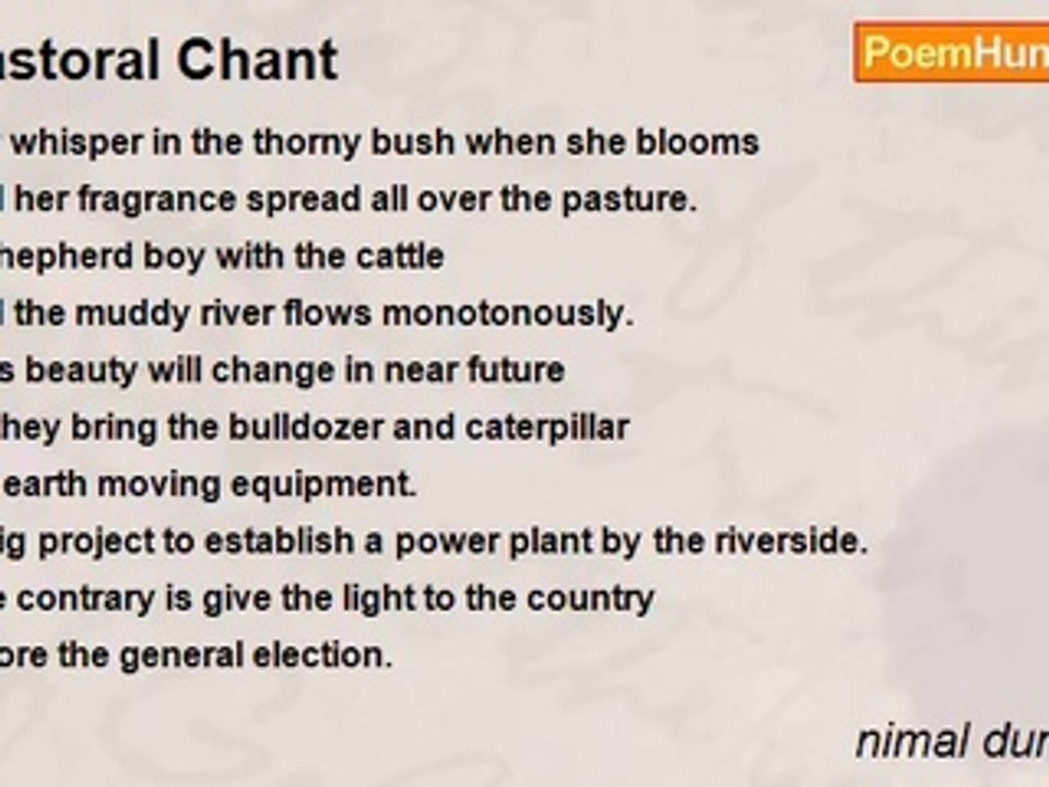nimal dunuhinga - Pastoral Chant