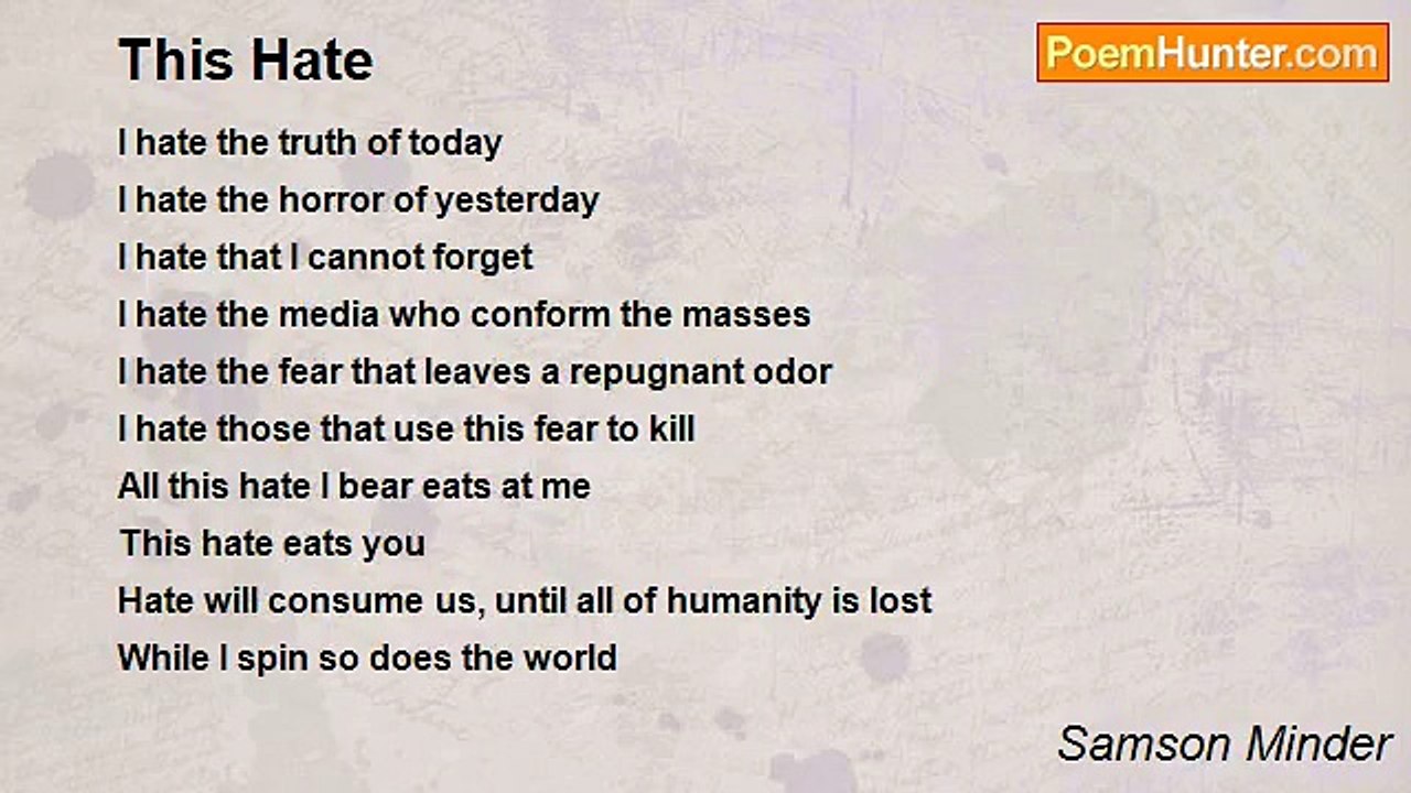 Samson Minder - This Hate