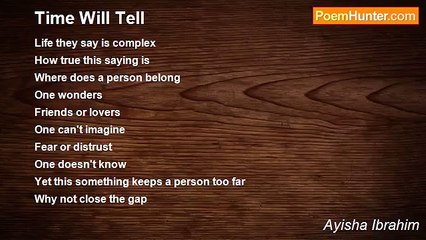 Ayisha Ibrahim - Time Will Tell