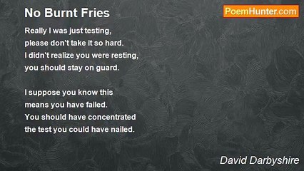 David Darbyshire - No Burnt Fries