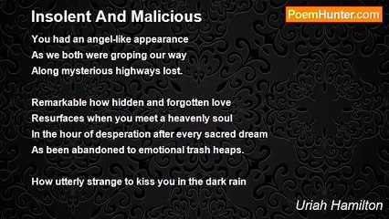 Uriah Hamilton - Insolent And Malicious