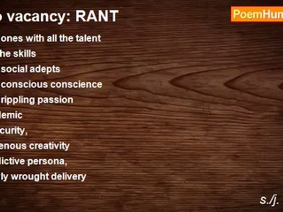 s./j. goldner - no vacancy: RANT