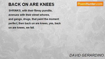 DAVID GERARDINO - BACK ON ARE KNEES
