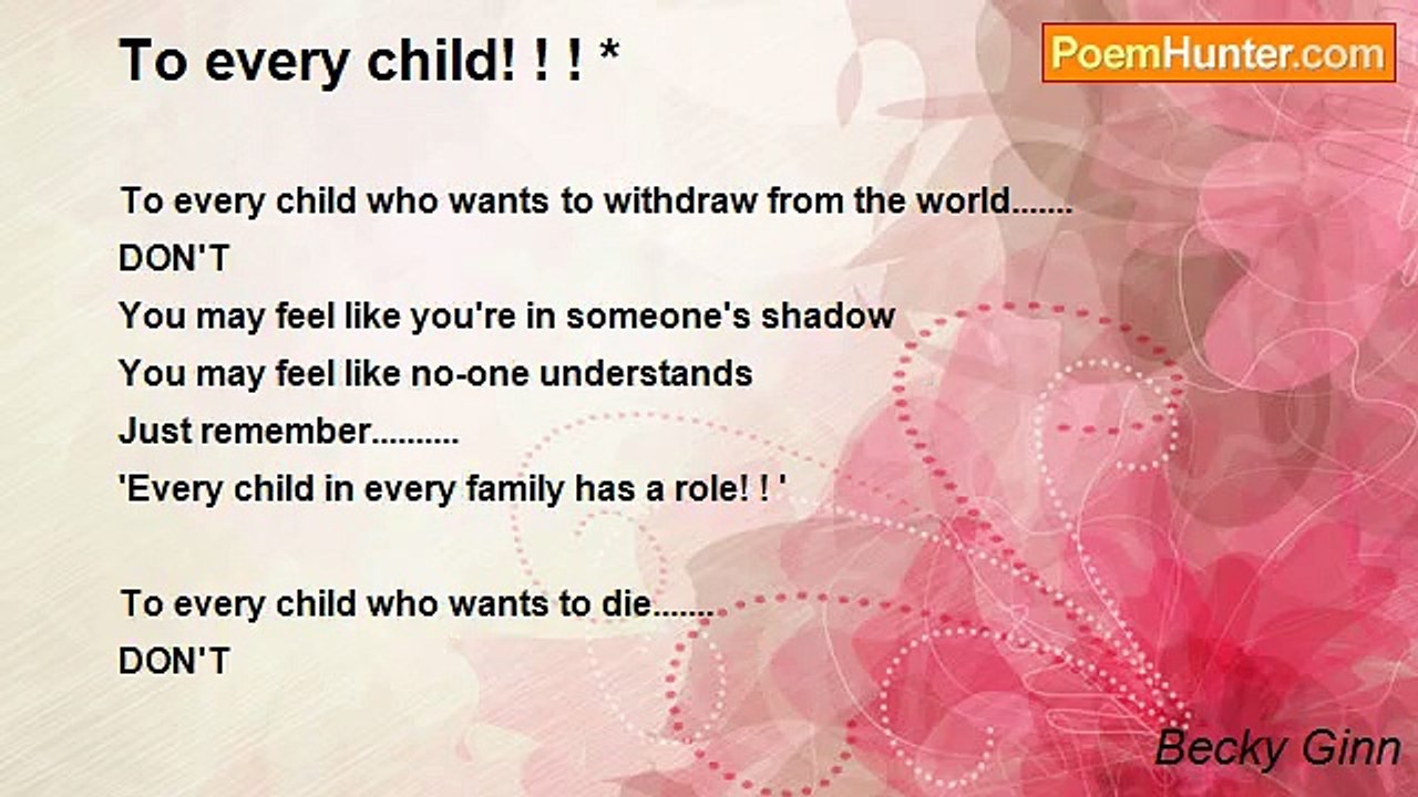 Becky Ginn - To every child! ! ! *