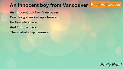 Emily Pearl - An innocent boy from Vancouver