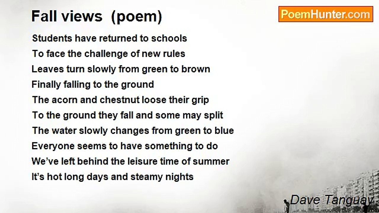 Dave Tanguay - Fall views  (poem)