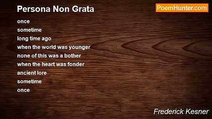 Frederick Kesner - Persona Non Grata