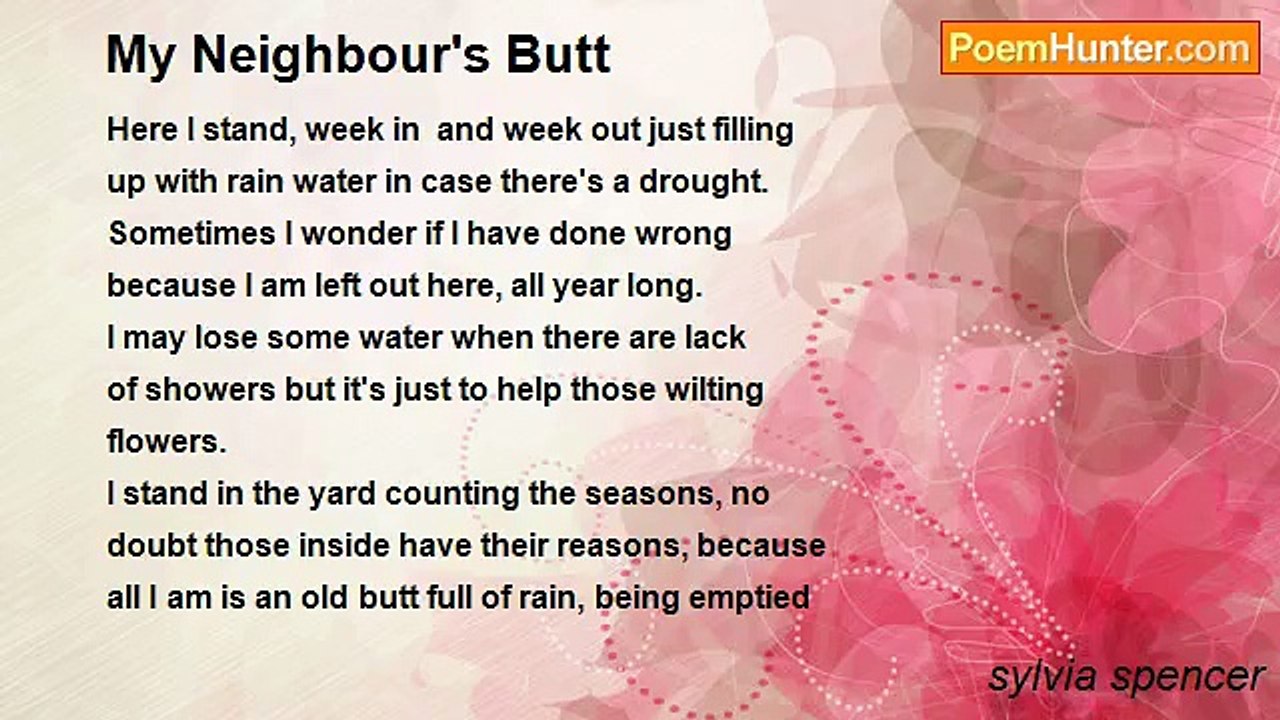 sylvia spencer - My Neighbour's Butt