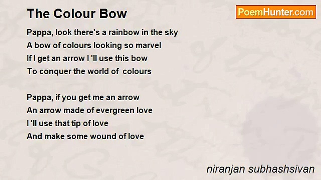 niranjan subhashsivan - The Colour Bow