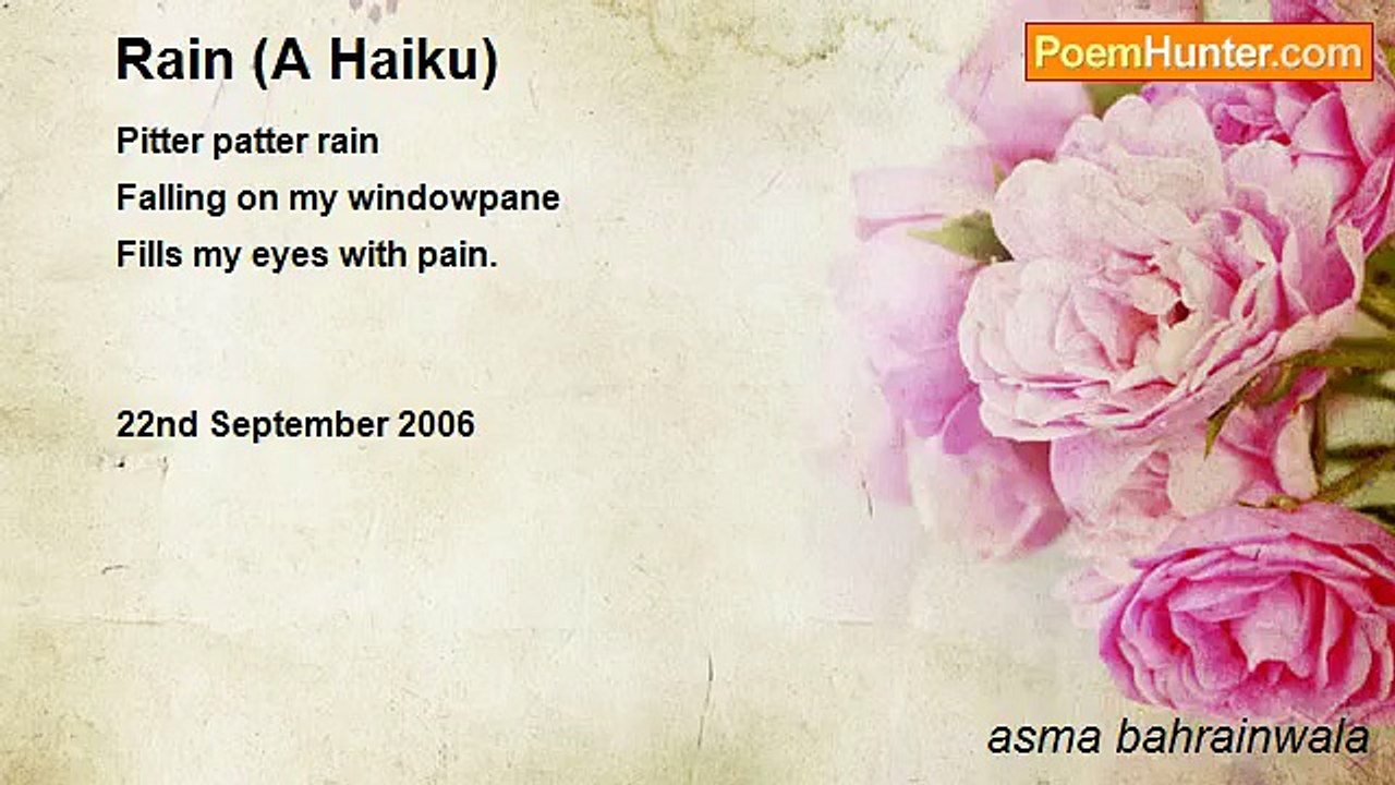 asma bahrainwala - Rain (A Haiku)