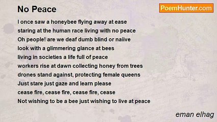 Eman Elhag's 'No Peace': A Powerful Reflection on Humanity's Turmoil 🐝