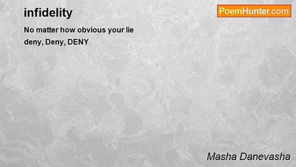 Masha Danevasha - infidelity