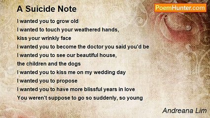 Andreana Lim - A Suicide Note