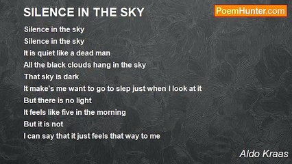 Aldo Kraas - SILENCE IN THE SKY