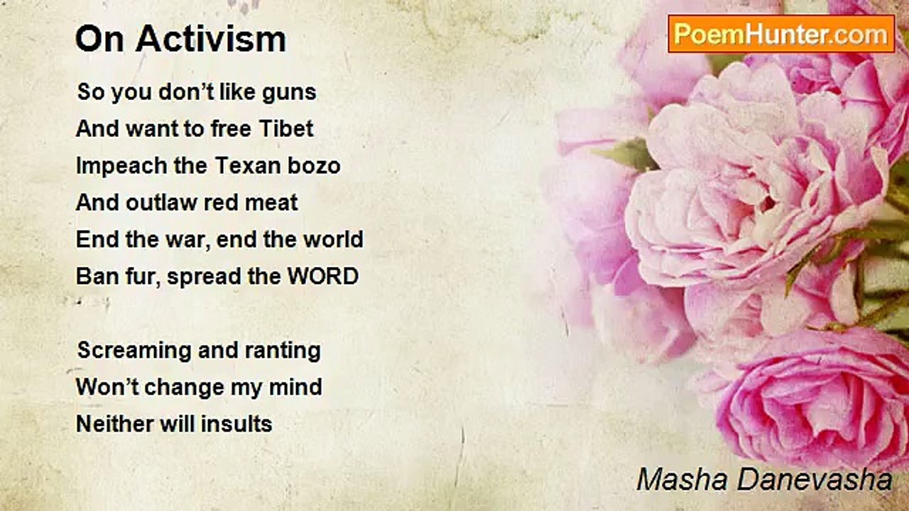 Masha Danevasha - On Activism