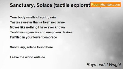 Raymond J Wright - Sanctuary, Solace (tactile explorations)