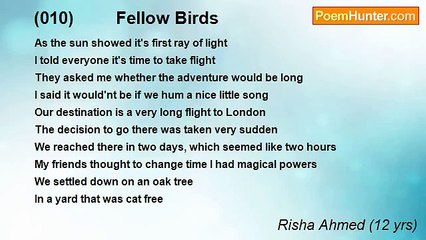 Risha Ahmed (12 yrs) - (010)         Fellow Birds