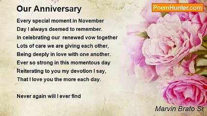Marvin Brato Sr - Our Anniversary