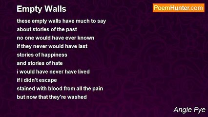 Angie Fye - Empty Walls