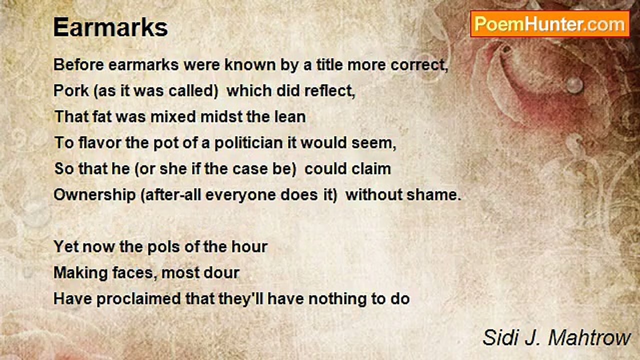 Sidi J. Mahtrow - Earmarks