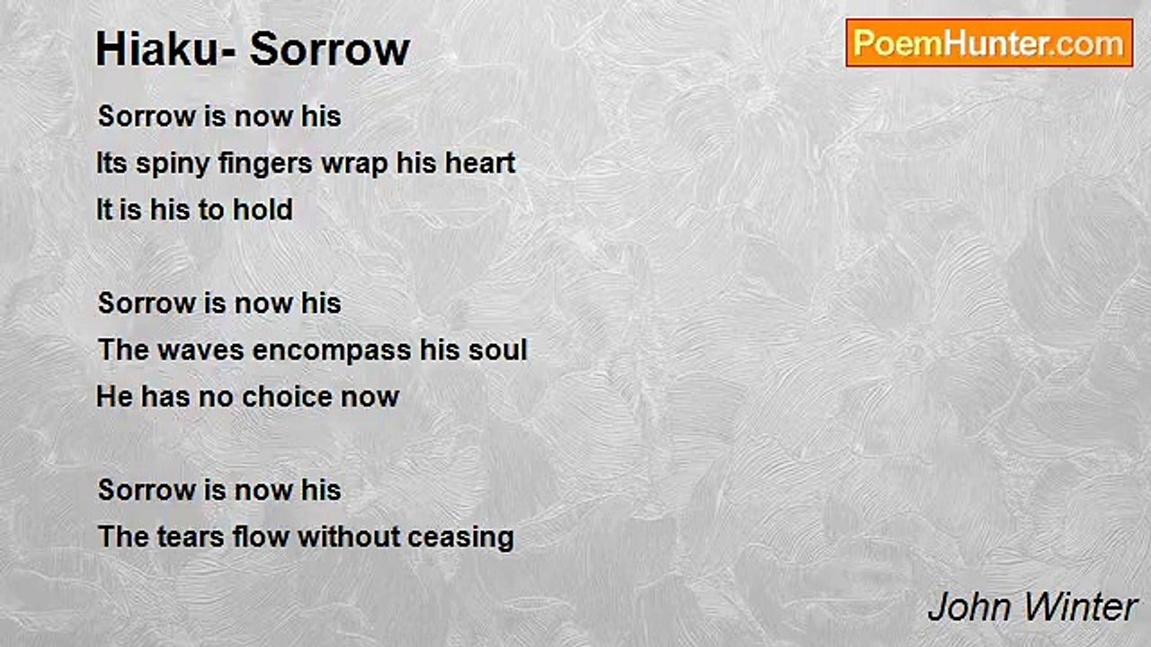 John Winter - Hiaku- Sorrow