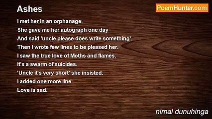 nimal dunuhinga - Ashes