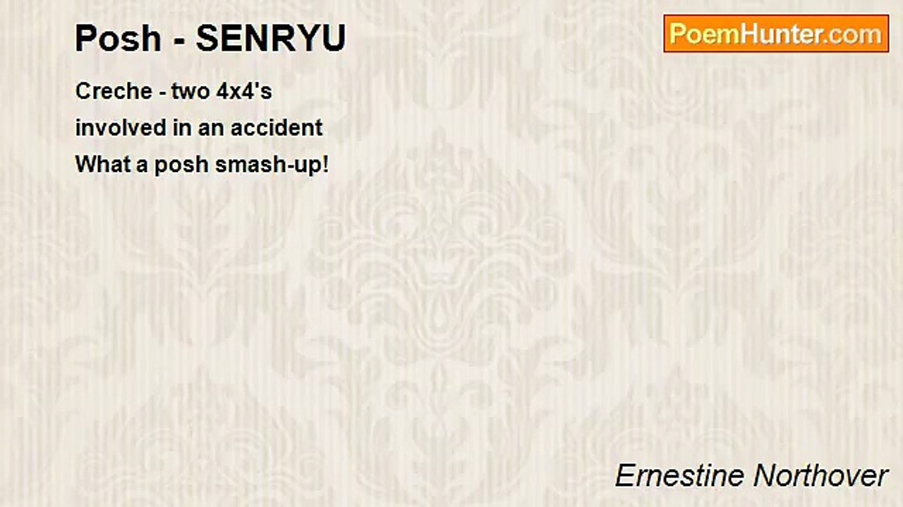 Ernestine Northover - Posh - SENRYU