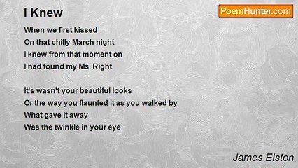 James Elston - I Knew