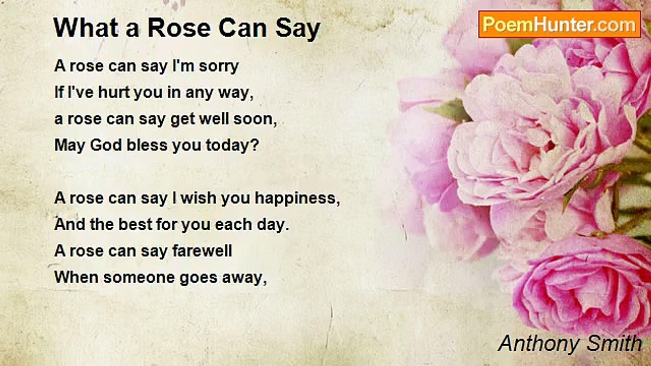 Anthony Smith - What a Rose Can Say