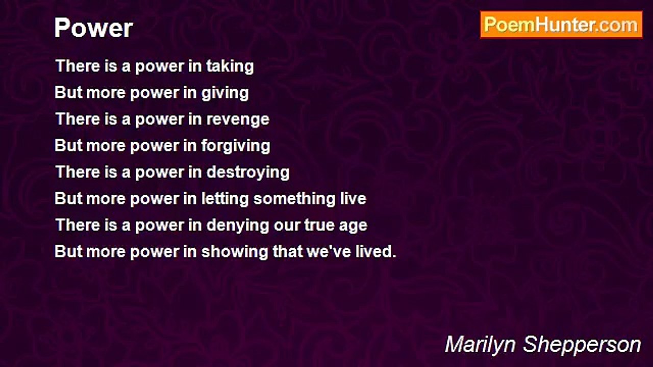 Marilyn Shepperson - Power