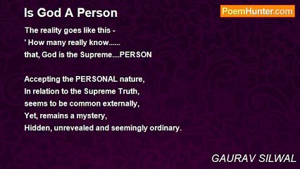GAURAV SILWAL - Is God A Person