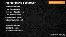 Alison Cassidy - Richter plays Beethoven