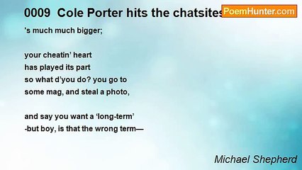 Michael Shepherd - 0009  Cole Porter hits the chatsites