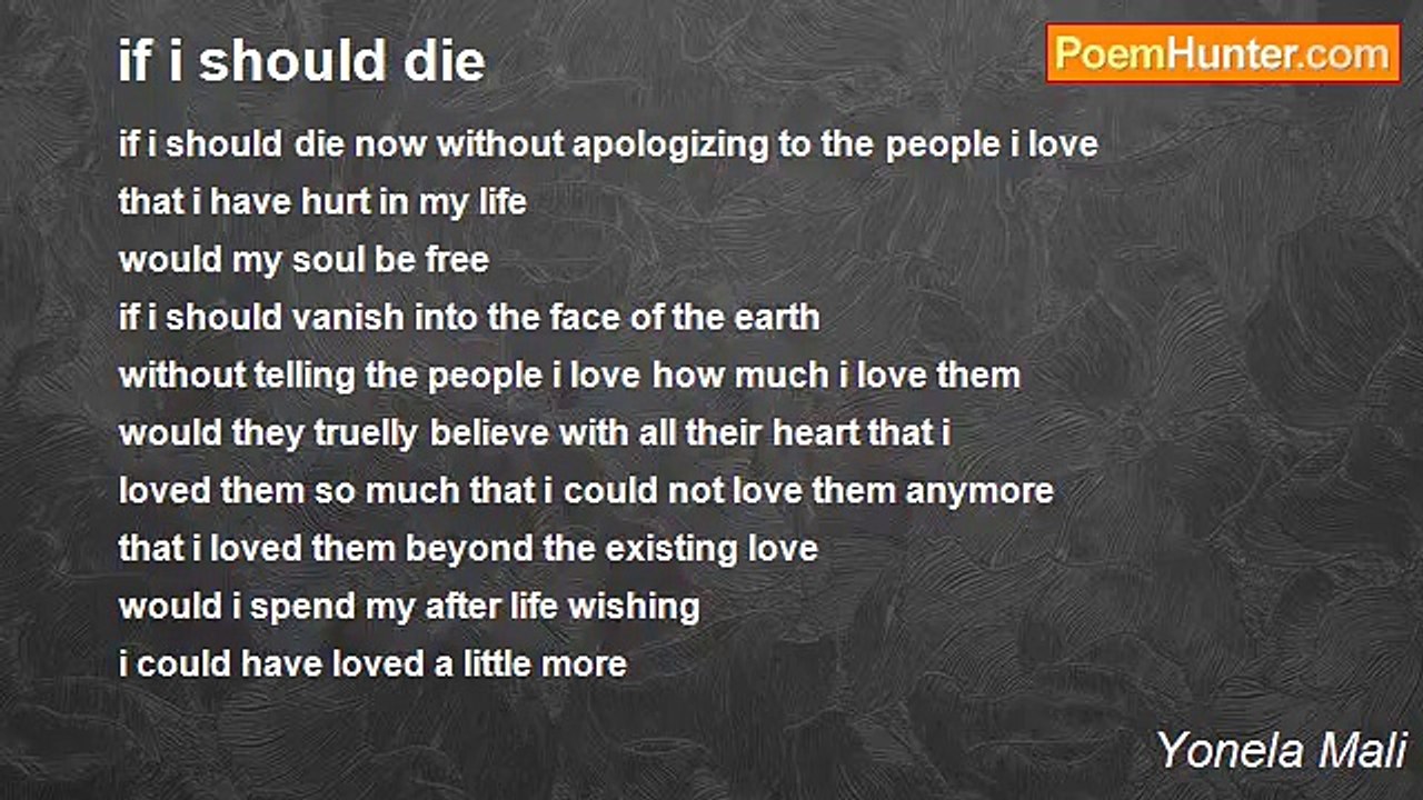 Yonela Mali - if i should die