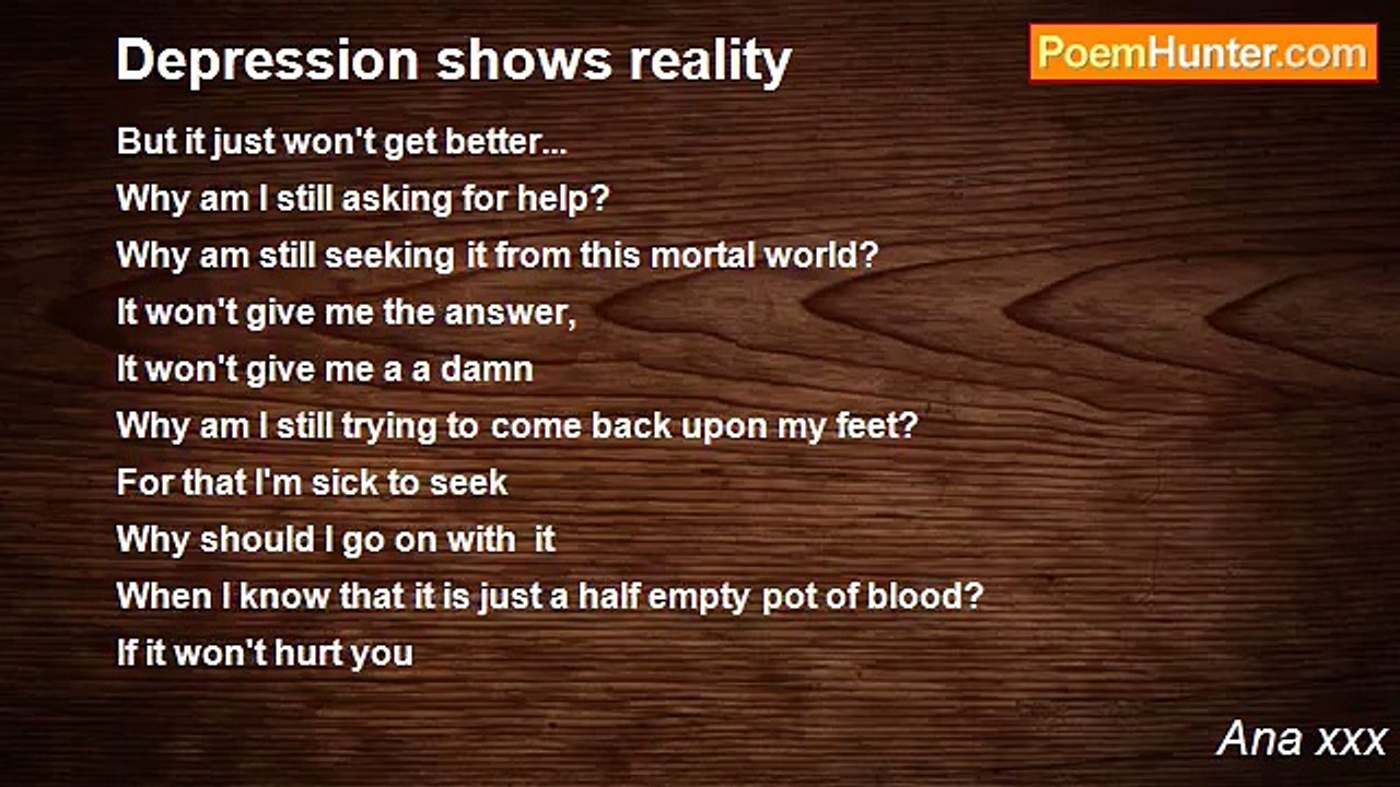 Ana xxx - Depression shows reality