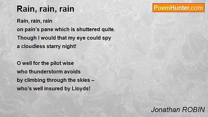 Jonathan ROBIN - Rain, rain, rain