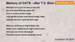 Jonathan ROBIN - Memory of CATS - after T.S. Eliot and Andrew Lloyd Webber