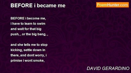 DAVID GERARDINO - BEFORE i became me