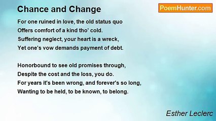 Esther Leclerc - Chance and Change