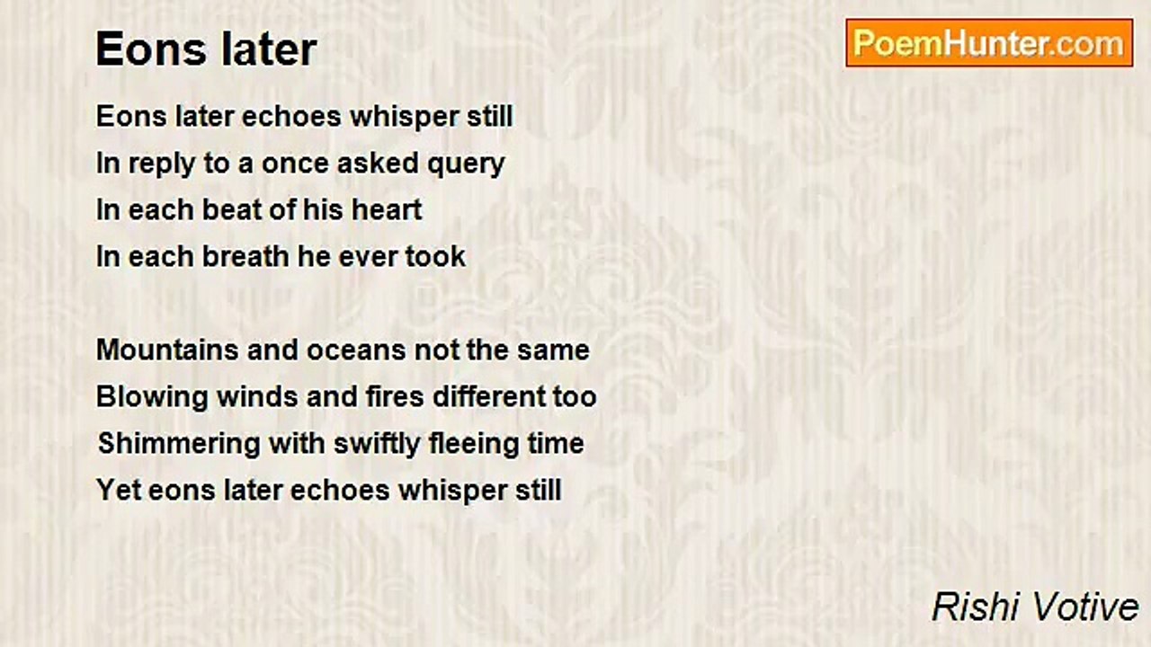 Rishi Votive - Eons later