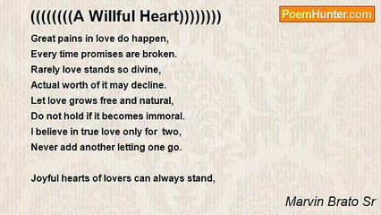 Marvin Brato Sr - ((((((((A Willful Heart))))))))
