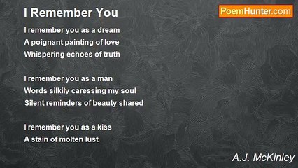A.J. McKinley - I Remember You