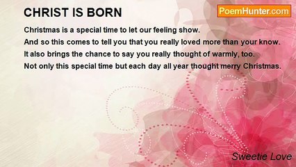 Sweetie Love - CHRIST IS BORN