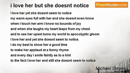 Michael Stevens - i love her but she doesnt notice