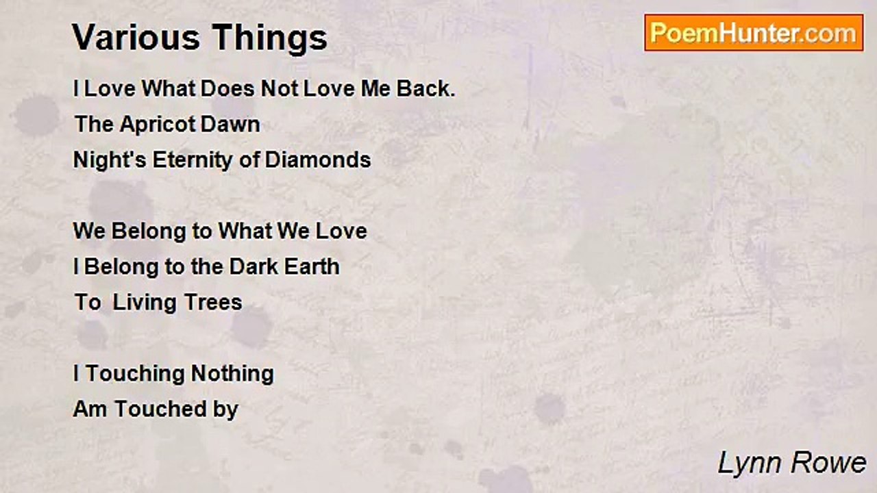 Lynn Rowe - Various Things