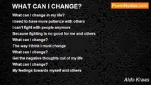 Aldo Kraas - WHAT CAN I CHANGE?