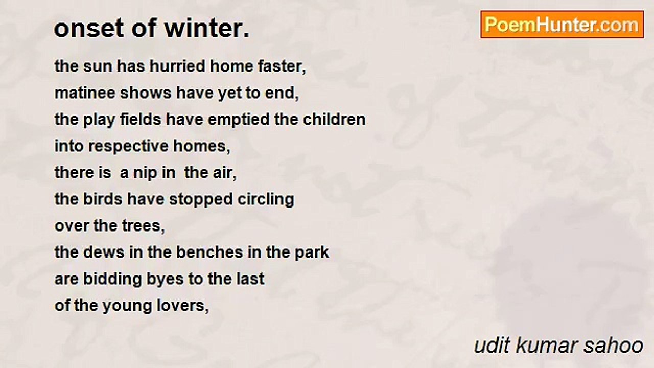 udit kumar sahoo - onset of winter.