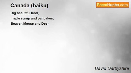 David Darbyshire - Canada (haiku)