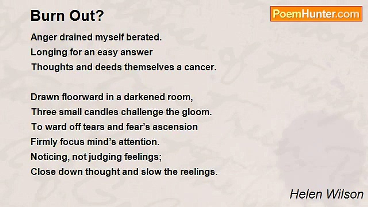 Helen Wilson - Burn Out?
