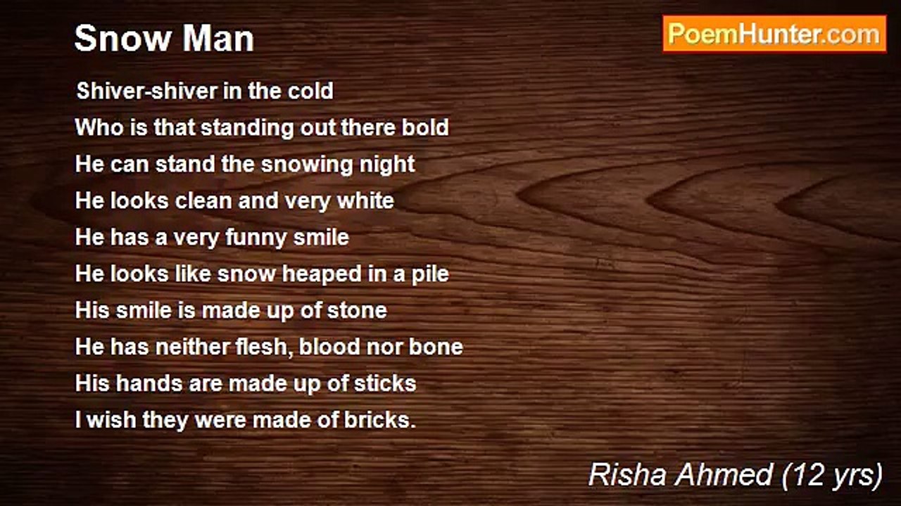 Risha Ahmed (12 yrs) - Snow Man